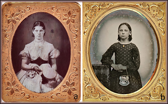 Two 1/6 Plate Ambrotypes – circa 1860